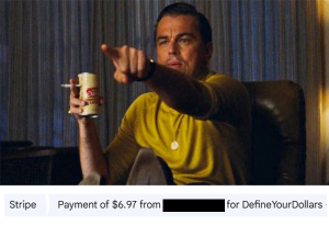 First SaaS Sale Celebration for Define Your Dollars